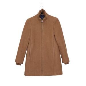 J. CREW Lodge Coat Italian Stadium Wool Jacket Heather Acorn Quilted Women's 0